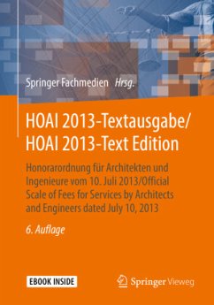 Cover HOAI 2013-Textausgabe/HOAI 2013-Text Edition, m. 1 Buch, m. 1 E-Book
