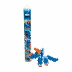 Plus-Plus® 9604094 - Triceratops, Tube, 100 Bausteine, Konstruktionsspielzeug, 4-farbig