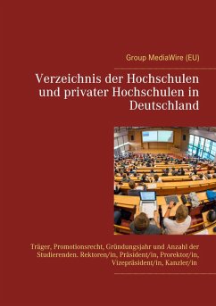 Verzeichnis der Hochschulen und privater Hochschulen in Deutschland (eBook, ePUB) - Duthel, Heinz