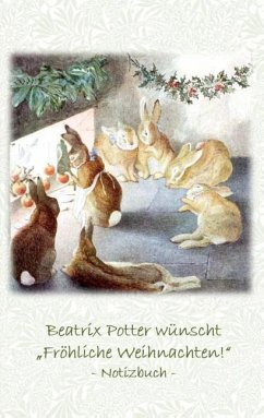 Beatrix Potter wünscht &quote;Fröhliche Weihnachten!&quote; Notizbuch ( Peter Hase )