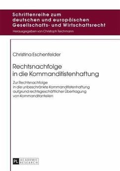 Rechtsnachfolge in die Kommanditistenhaftung (eBook, PDF) - Eschenfelder, Christina