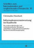 Informationsverantwortung im Kaufrecht (eBook, PDF)