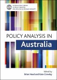 Policy Analysis in Australia (eBook, ePUB)