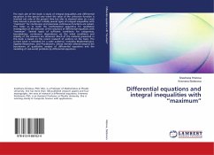 Differential equations and integral inequalities with ¿maximum¿ - Hristova, Snezhana;Stefanova, Kremena