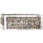 Eurographics 6010-0960 - Decke der Sixtinischen Kapelle, Panorama Puzzle - 1000 Teile