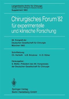 Chirurgisches Forum'82 für experimentelle und klinische Forschung (eBook, PDF)