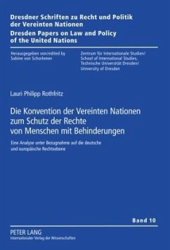 Die Konvention der Vereinten Nationen zum Schutz der Rechte von Menschen mit Behinderungen (eBook, PDF) - Rothfritz, Lauri Philipp