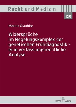 Widersprüche im Regelungskomplex der genetischen Frühdiagnostik ¿ eine verfassungsrechtliche Analyse - Glaubitz, Marius