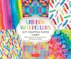 Rainbow Watercolors Gift Wrapping Papers - 6 Sheets