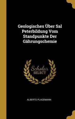 Geologisches Über Sal Peterbildung Vom Standpunkte Der Gährungschemie - Plagemann, Alberto