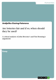 Are lotteries fair and if so, when should they be used? (eBook, PDF) - Eissing-Patenova, Andjelika