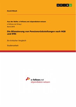 Die Bilanzierung von Pensionsrückstellungen nach HGB und IFRS (eBook, PDF) - Nitsch, David