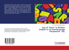 Use of ¿Have¿ in Written English in an Interlanguage Perspective - ESL