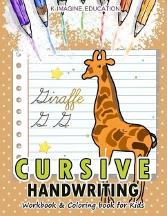 Cursive Handwriting Workbook and Coloring Book for Kids: A-Z Alphabet Letter for Animals and Natural - Education, K. Imagine
