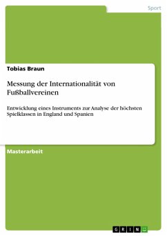 Messung der Internationalität von Fußballvereinen (eBook, PDF)