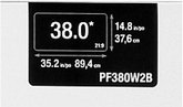 3M PF380W2B Blickschutzfilter f Desktops 95,3 cm Weit 38 21:9