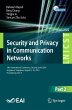 Security and Privacy in Communication... - Bild 1