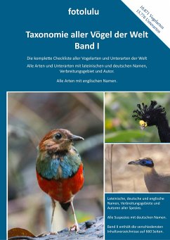 Taxonomie aller Vögel der Welt - Band I - fotolulu