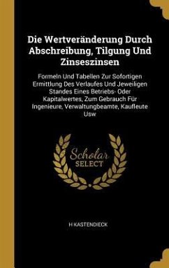 Die Wertveränderung Durch Abschreibung, Tilgung Und Zinseszinsen: Formeln Und Tabellen Zur Sofortigen Ermittlung Des Verlaufes Und Jeweiligen Standes