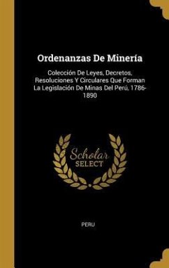 Ordenanzas De Minería: Colección De Leyes, Decretos, Resoluciones Y Circulares Que Forman La Legislación De Minas Del Perú, 1786-1890