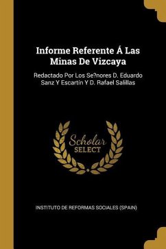 Informe Referente Á Las Minas De Vizcaya: Redactado Por Los Se?nores D. Eduardo Sanz Y Escartín Y D. Rafael Salillas