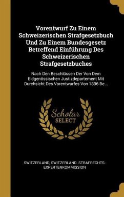 Vorentwurf Zu Einem Schweizerischen Strafgesetzbuch Und Zu Einem Bundesgesetz Betreffend Einführung Des Schweizerischen Strafgesetzbuches: Nach Den Be