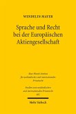Sprache und Recht bei der Europäischen Aktiengesellschaft (eBook, PDF)