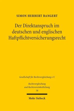 Der Direktanspruch im deutschen und englischen Haftpflichtversicherungsrecht (eBook, PDF) - Bangert, Simon Herbert