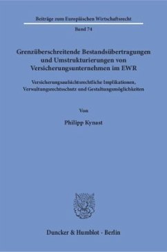 Grenzüberschreitende Bestandsübertragungen und Umstrukturierungen von Versicherungsunternehmen im EWR. - Kynast, Philipp