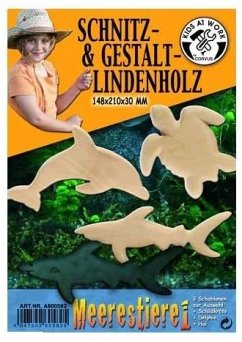 Corvus A600582 - Schnitzholz Meerestiere, 15 x 21 x 3 cm