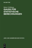 GAUSS für statistische Berechnungen (eBook, PDF)