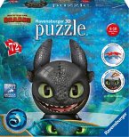 Ravensburger 11145 - Dragon 3, The Hidden World, Ohnezahn mit Ohren, Puzzleball, 3D Puzzle, Kinderpuzzle, 72 Teile