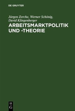 Arbeitsmarktpolitik und -theorie (eBook, PDF) - Klingenberger, David; Schönig, Werner; Zerche, Jürgen
