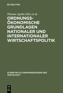 Cover Ordnungsökonomische Grundlagen nationaler und internationaler Wirtschaftspolitik (eBook, PDF)