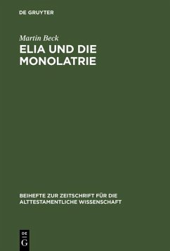 Cover Elia und die Monolatrie (eBook, PDF)