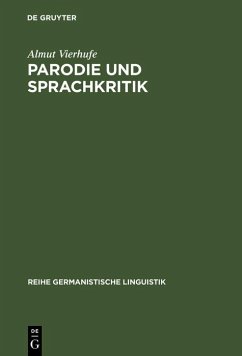 Parodie und Sprachkritik (eBook, PDF) - Vierhufe, Almut