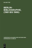 Berlin-Bibliographie, (1961 bis 1966) (eBook, PDF)