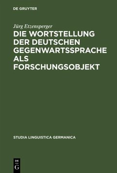 Cover Die Wortstellung der deutschen Gegenwartssprache als Forschungsobjekt (eBook, PDF)