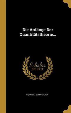 Cover Die Anfänge Der Quantitätstheorie...
