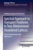 Spectral Approach to Transport Problems in Two-Dimensional Disordered Lattices