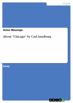 About "Chicago" by Carl Sandburg (eBook, PDF)