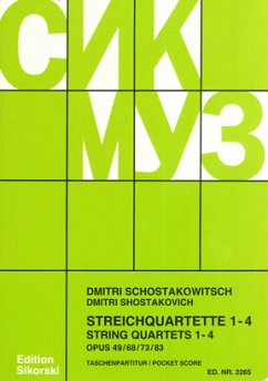 Streichquartette Nr.1-4 Studienpartitur