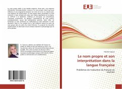 Le nom propre et son interprétation dans la langue française - Cojocar, Natalia