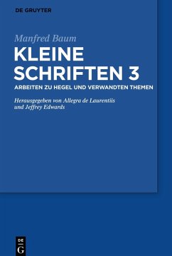 Cover Kleine Schriften, Band 3, Arbeiten zu Hegel und verwandten Themen