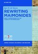 Rewriting Maimonides (eBook, ePUB) - Bild 1