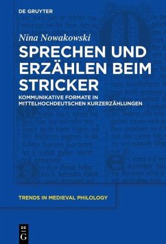 Sprechen und Erzählen beim Stricker (eBook, PDF) - Nowakowski, Nina
