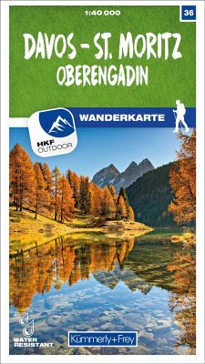 Cover Kümmerly+Frey Wanderkarte 36 Davos, St. Moritz 1:40.000