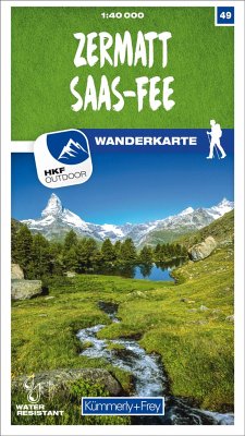 Kümmerly+Frey Wanderkarte 49 Zermatt, Saas-Fee 1:40.000