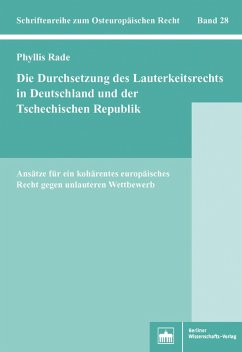 Cover Die Durchsetzung des Lauterkeitsrechts in Deutschland und der Tschechischen Republik (eBook, PDF)