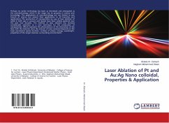 Laser Ablation of Pt and Au:Ag Nano colloidal, Properties & Application